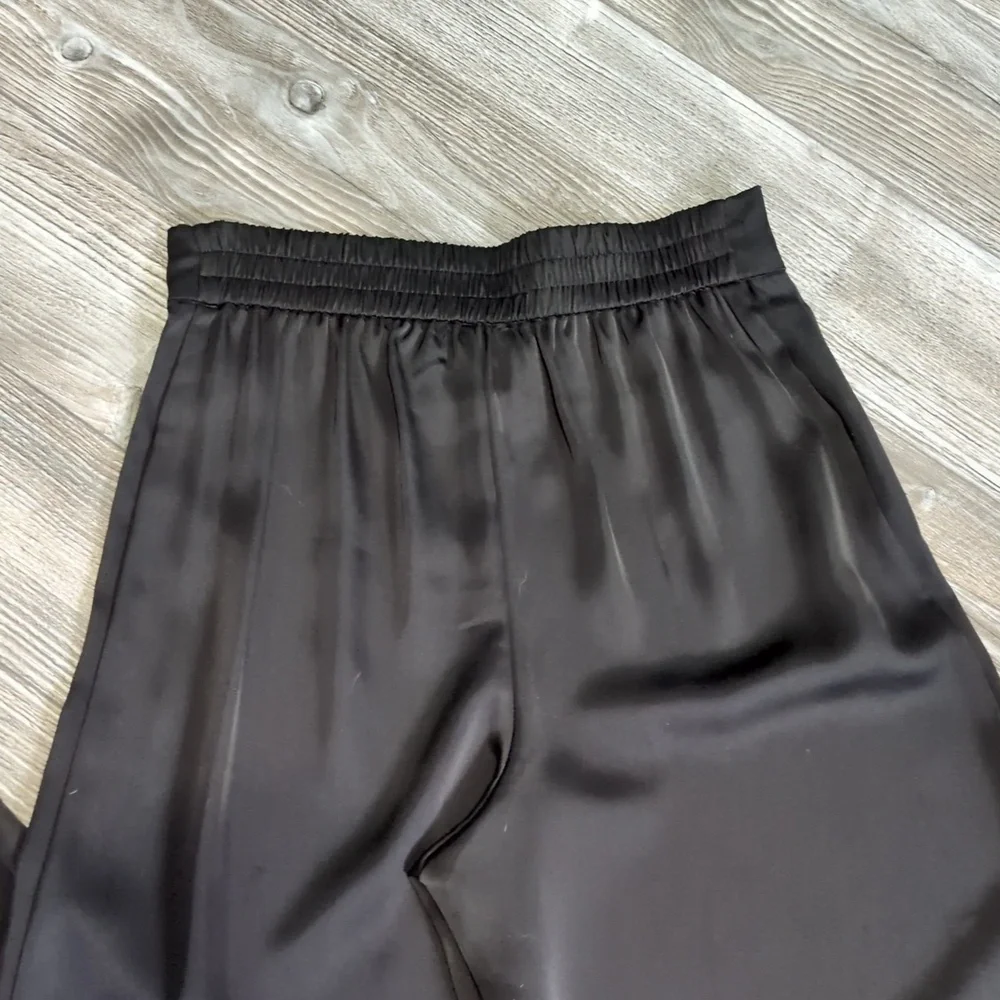 RACHEL Rachel Roy Black Pull On Wide Leg Satin Pants XS NWOT - Picture 6 of 6